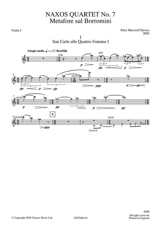 Naxos Quartet No.7 (Parts)